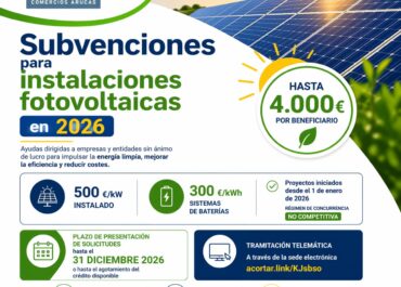 Subvenciones para instalaciones fotovoltaicas en 2026