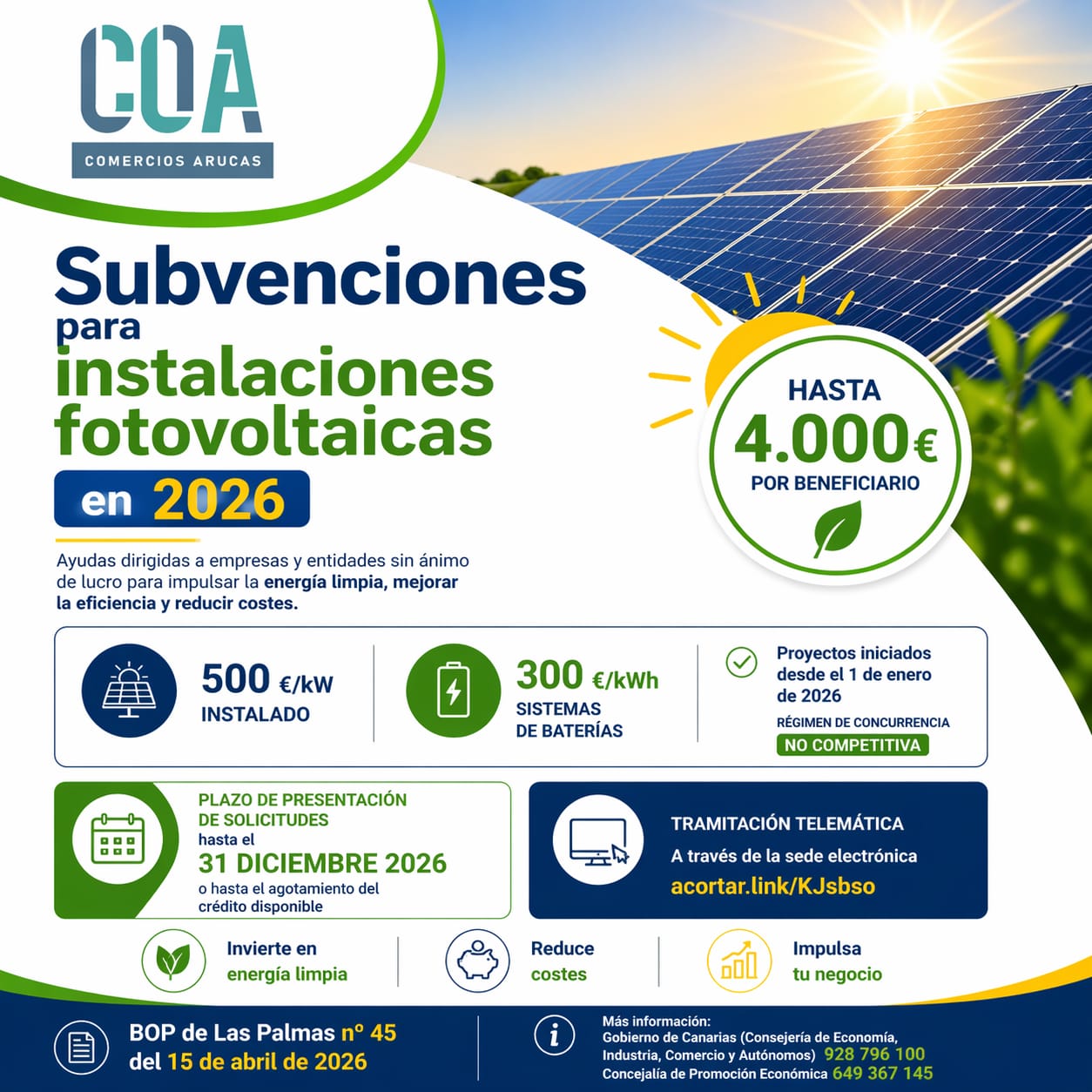 Subvenciones para instalaciones fotovoltaicas en 2026