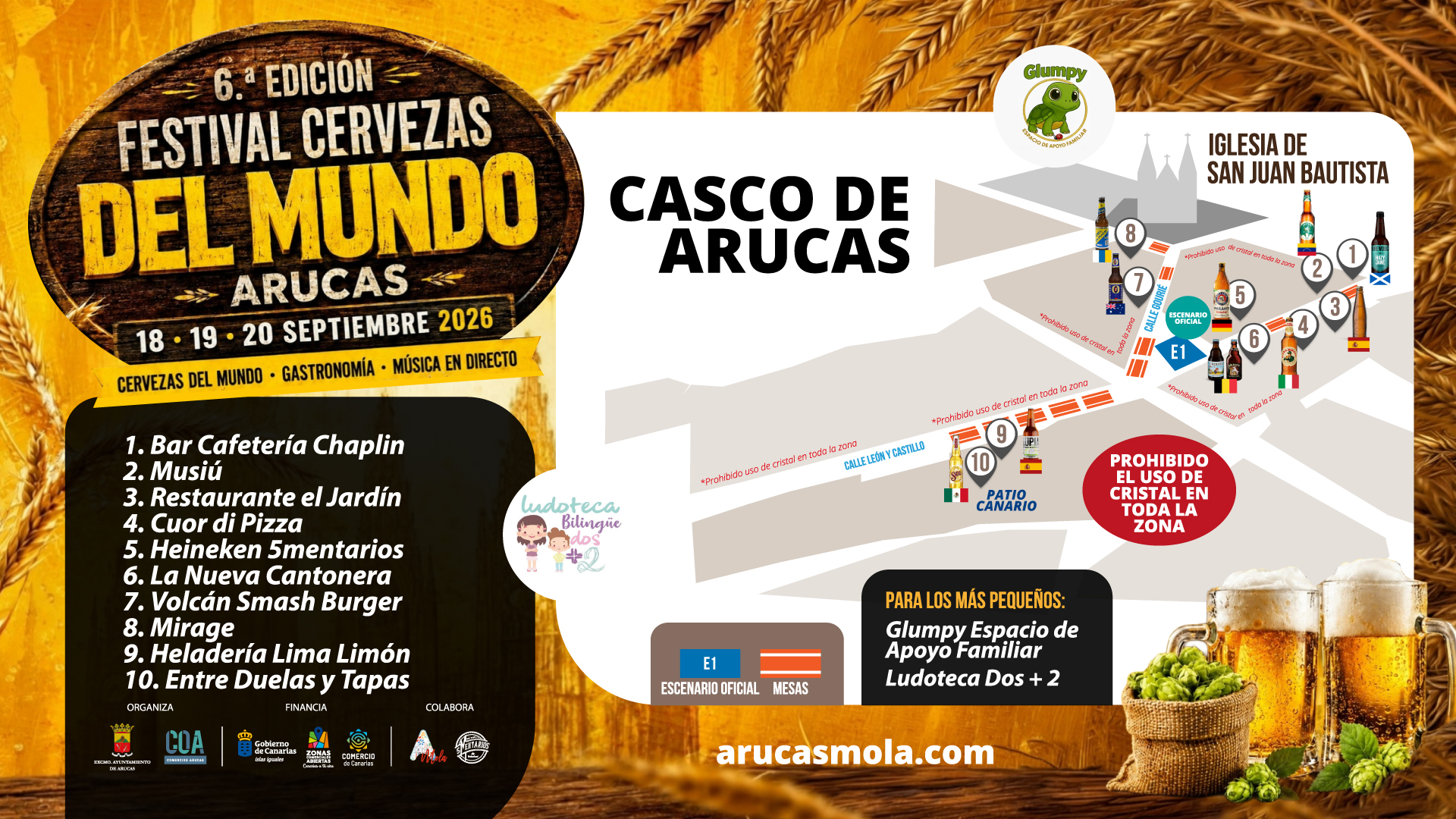 EL EMPRESARIADO DE ARUCAS CELEBRA LA VI EDICIÓN DEL FESTIVAL CERVEZAS DEL MUNDO EN EL CASCO HISTÓRICO DE ARUCAS