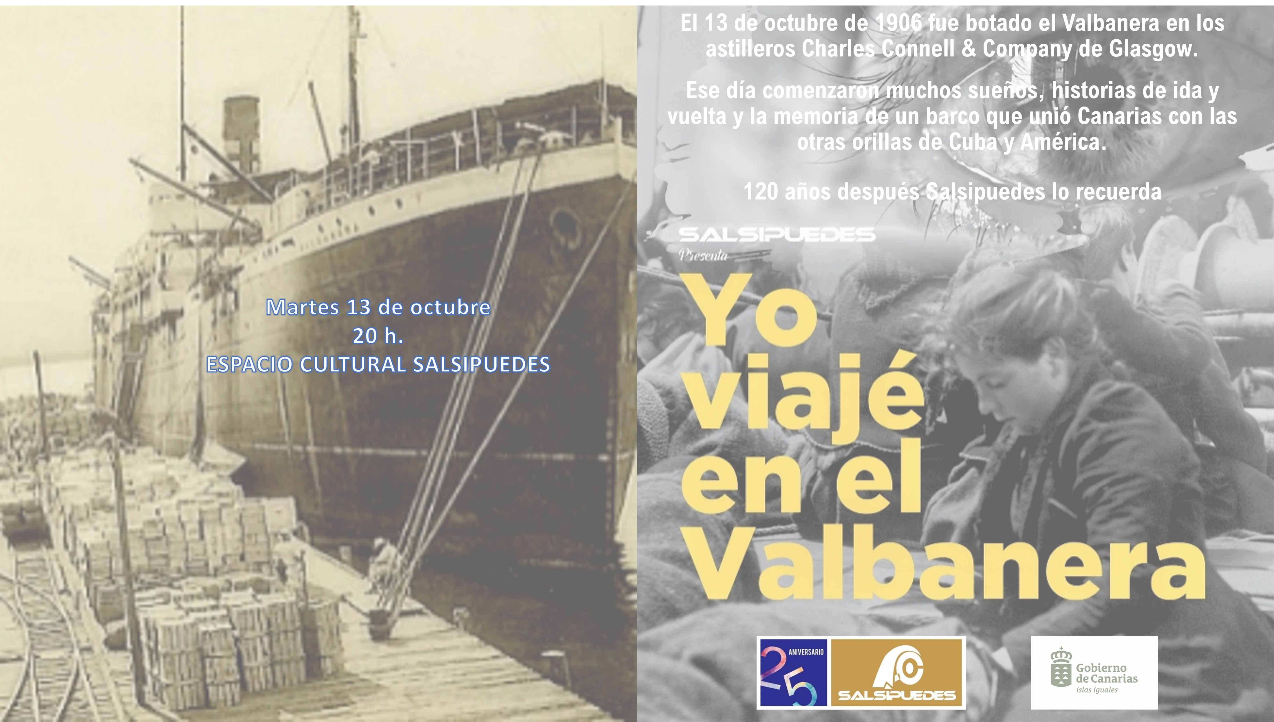 SALSIPUEDES hace protagonista al episodio del VALBANERA representando en Arucas este martes 13 de octubre